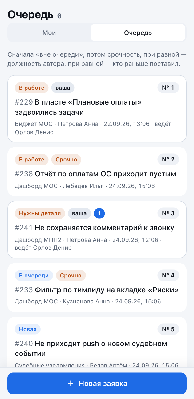 Общая очередь