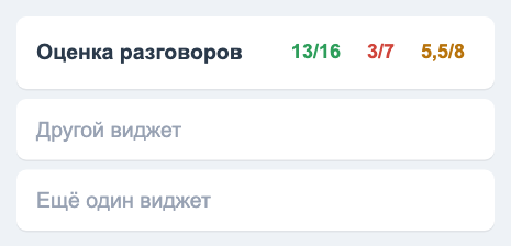 Строка в карточке сделки: гейты, продажа и среднее по касаниям